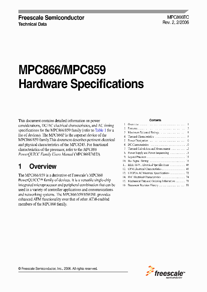 MPC859PZP133A_9037810.PDF Datasheet