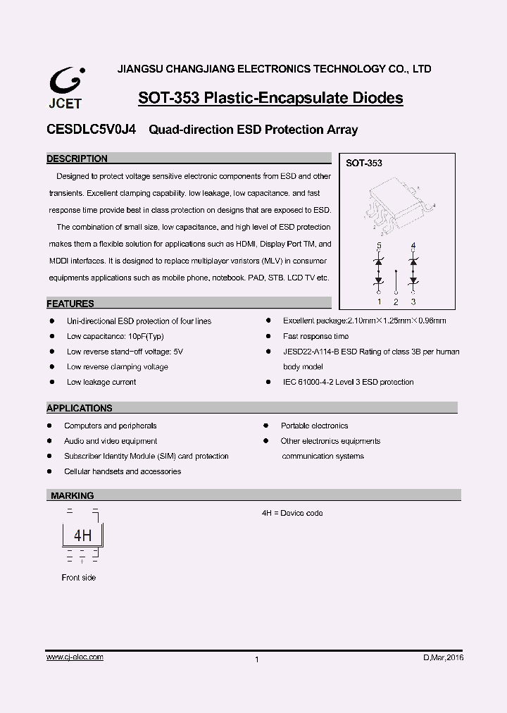 CESDLC5V0J4_9038146.PDF Datasheet