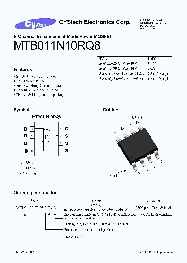 MTB011N10RQ8_9041473.PDF Datasheet