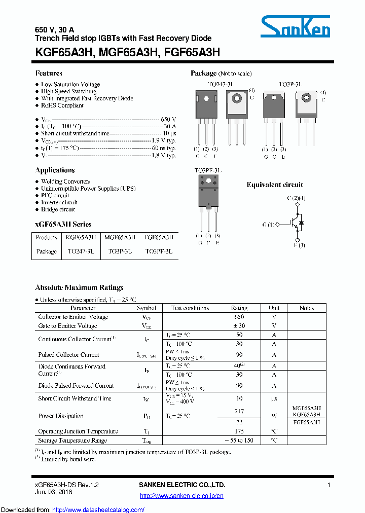 FGF65A3H_9042602.PDF Datasheet Download --- IC-ON-LINE