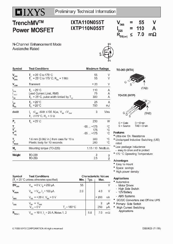 IXTA110N055T_9043531.PDF Datasheet