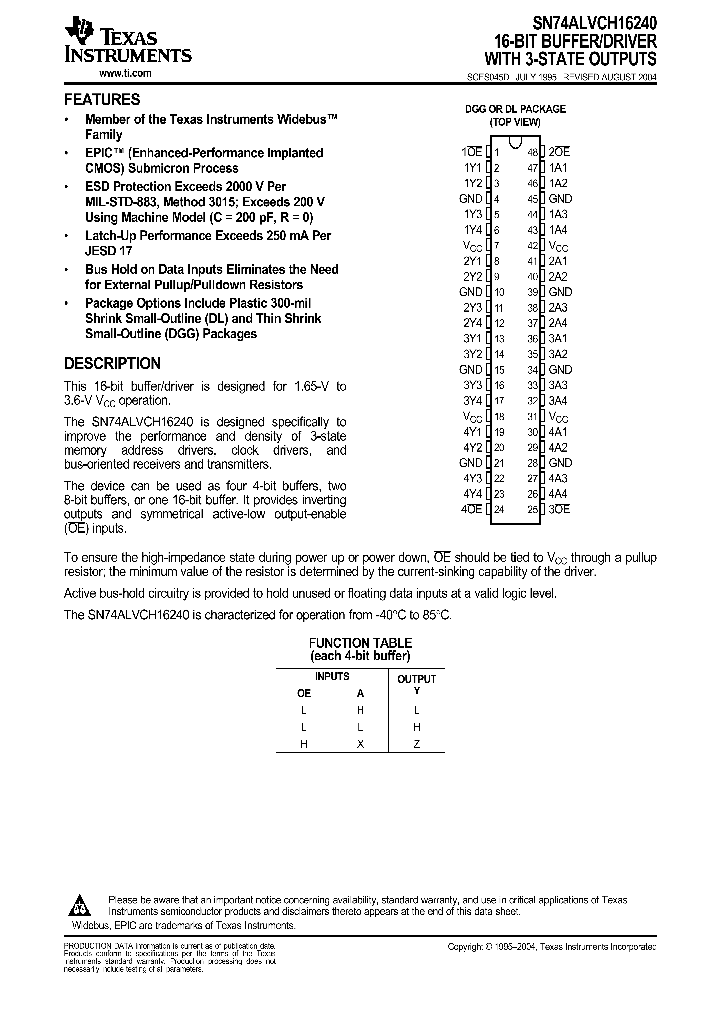 SN74ALVCH16240_9045459.PDF Datasheet