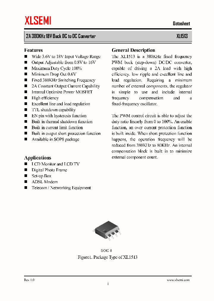 XL1513E1_9046493.PDF Datasheet Download --- IC-ON-LINE