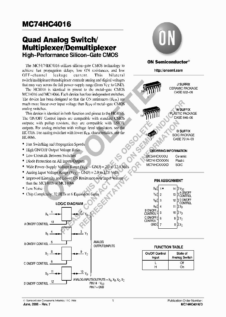 MC74HC4016_9046509.PDF Datasheet