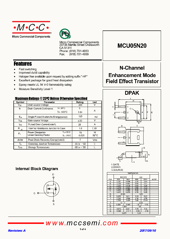 MCU05N20_9048064.PDF Datasheet