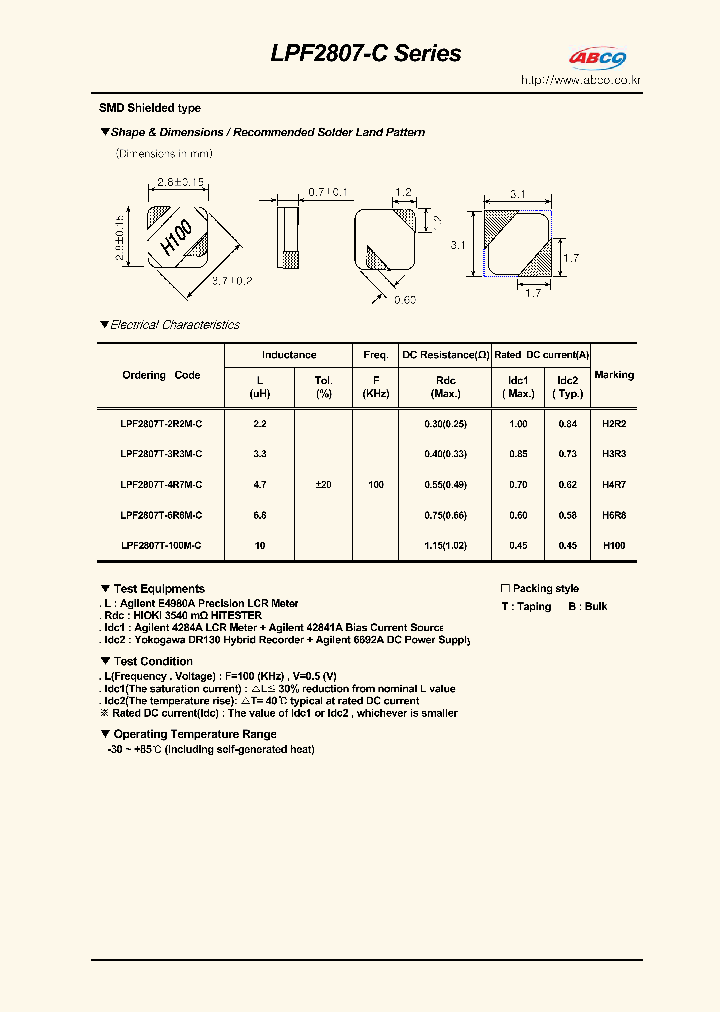LPF2807T-100M-C_9050303.PDF Datasheet