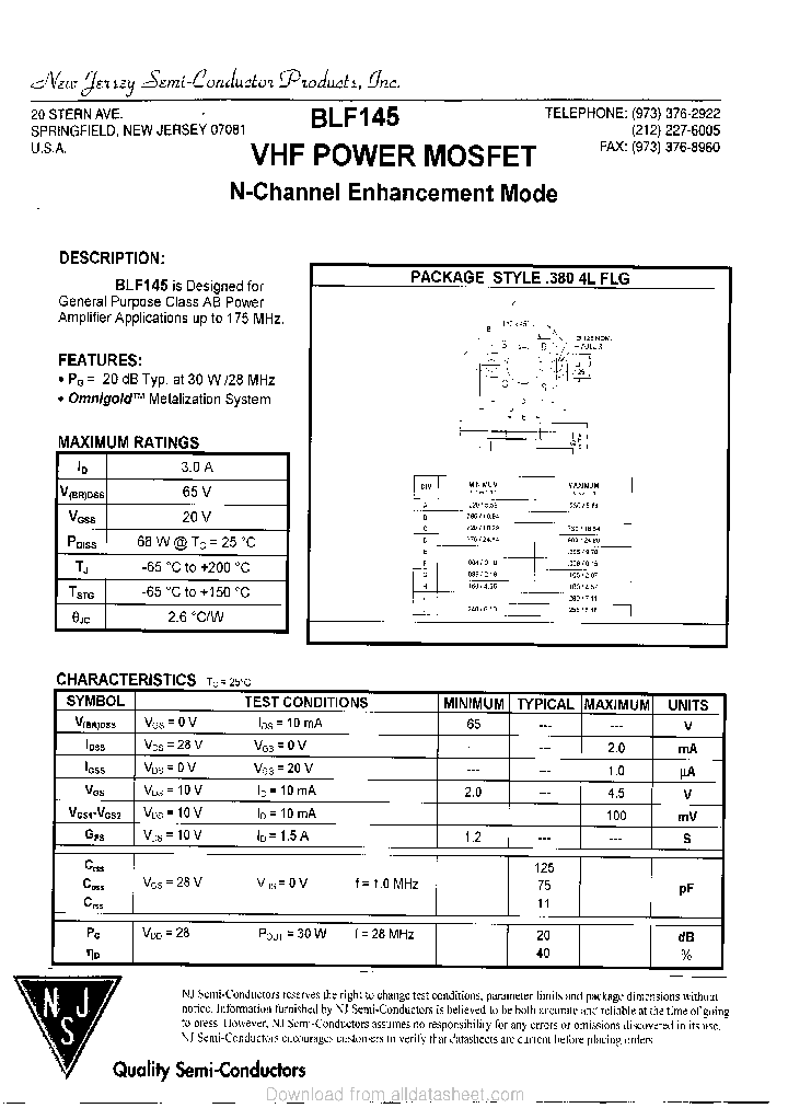 BLF145_9052426.PDF Datasheet