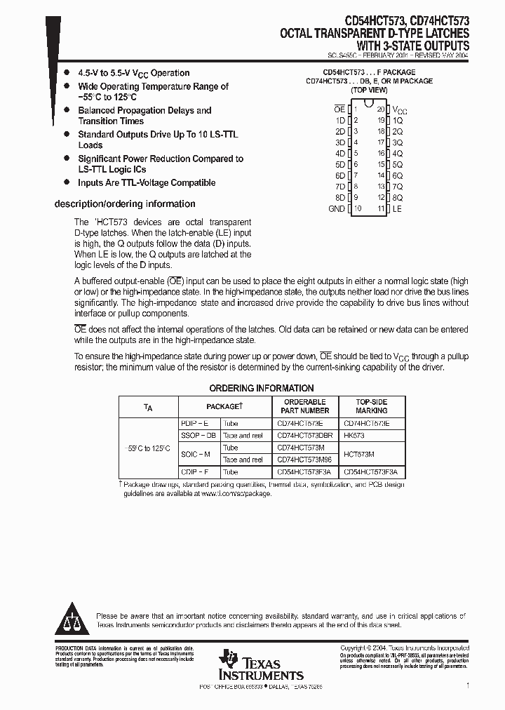 CD54HCT573F3A_9052739.PDF Datasheet