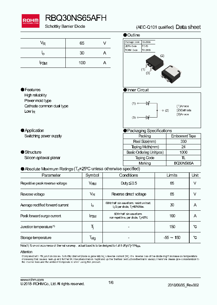RBQ30NS65AFH_9055985.PDF Datasheet