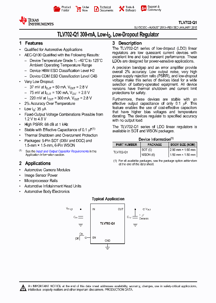 TLV70230QDBVRQ1_9057402.PDF Datasheet