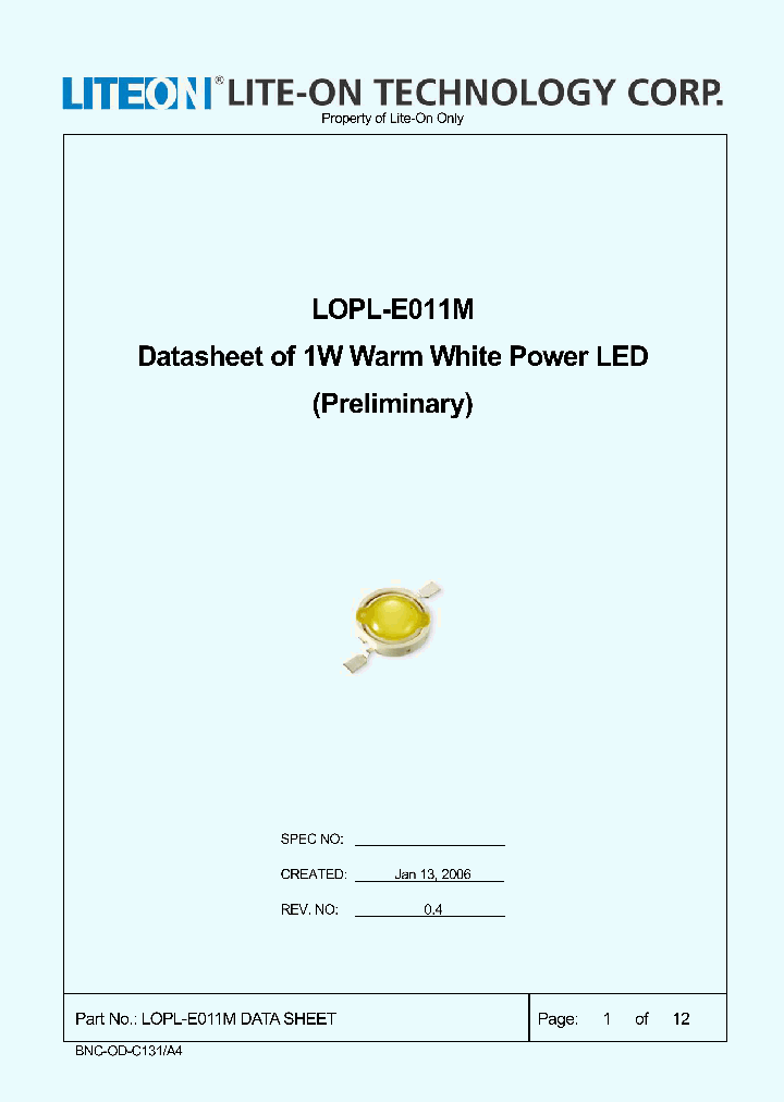 LOPL-E011M_9060536.PDF Datasheet