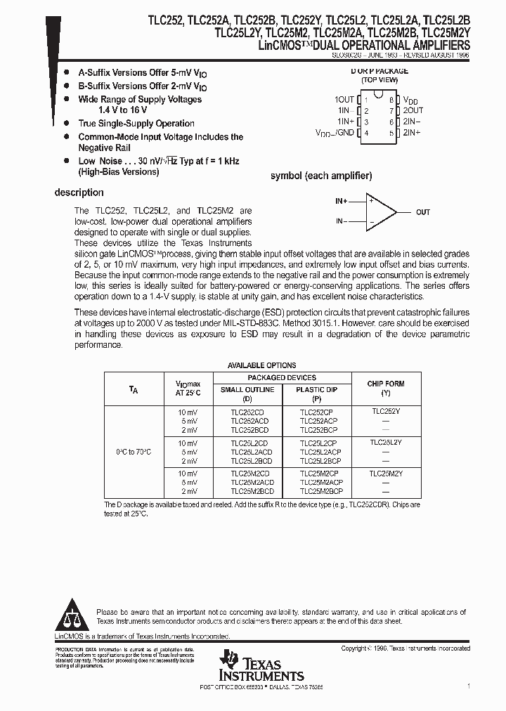 TLC25L2CD_9061442.PDF Datasheet