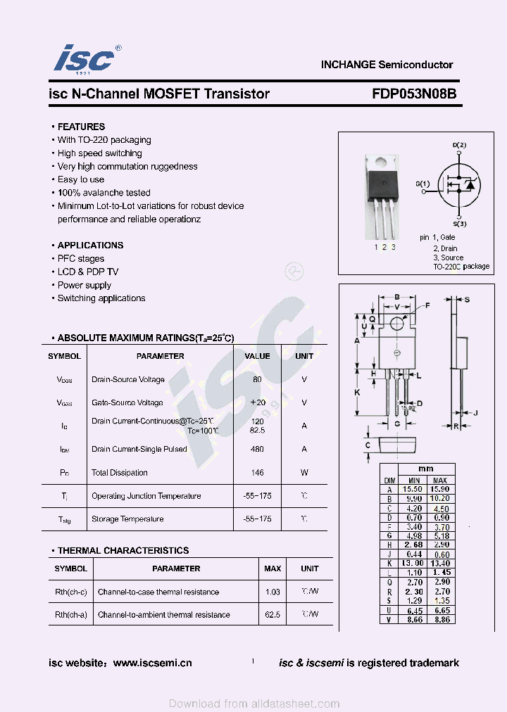 FDP053N08B_9061579.PDF Datasheet