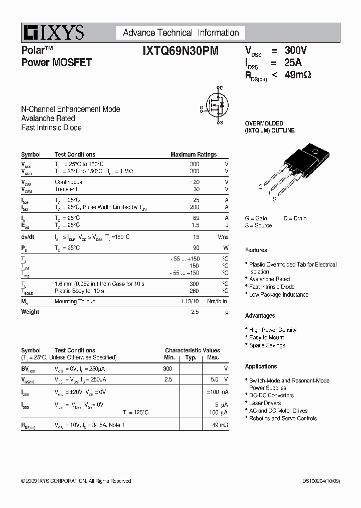 IXTQ69N30PM_9065706.PDF Datasheet