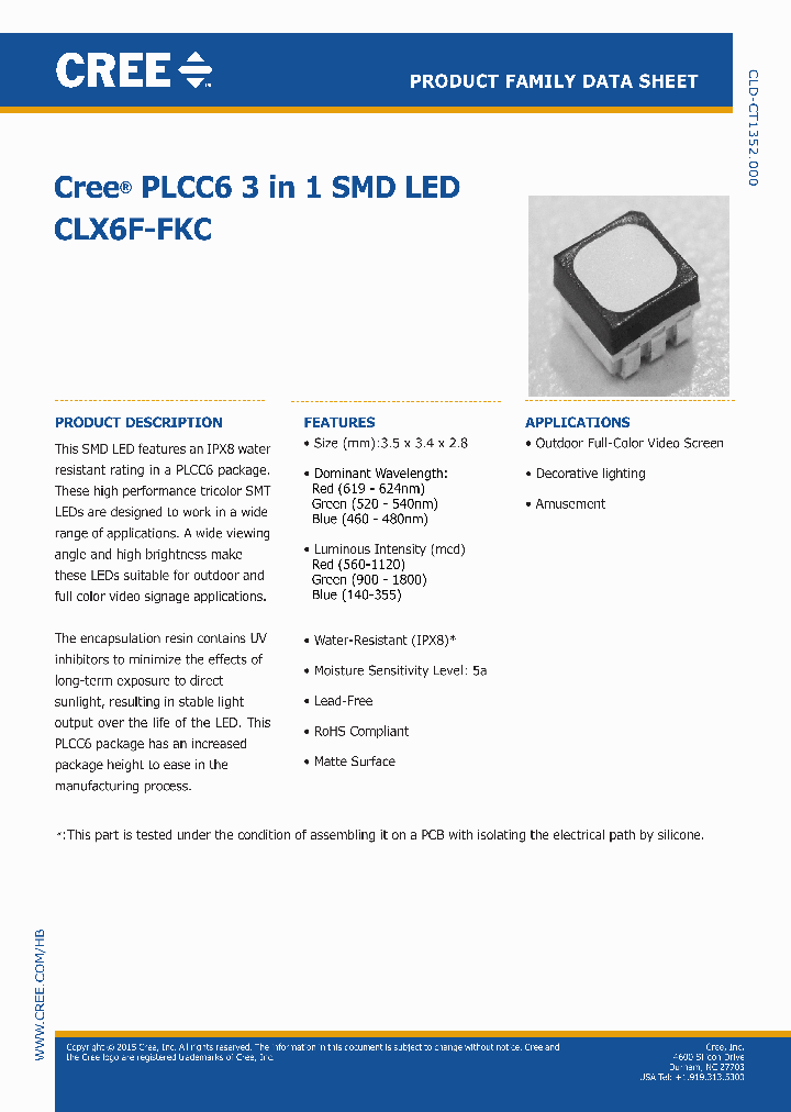 CLX6F-FKC-CK1N1D1BB7D3D3_9066712.PDF Datasheet