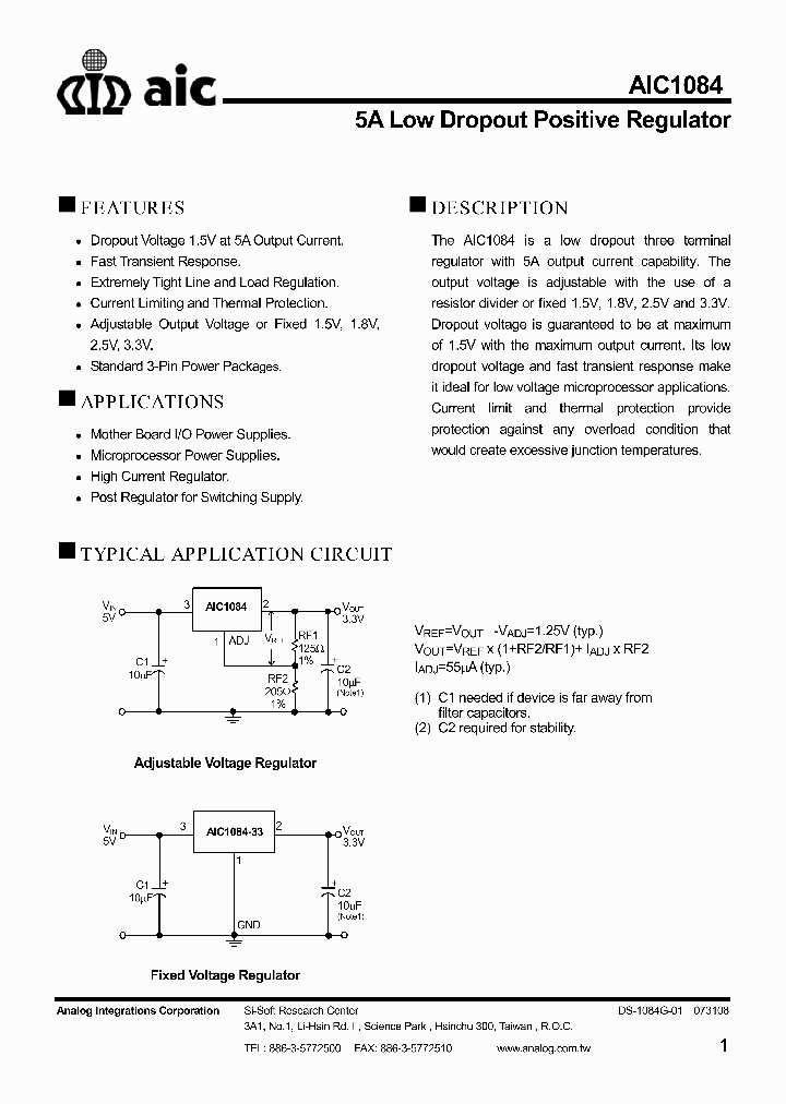 AIC1084-15_9067014.PDF Datasheet