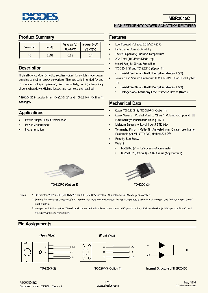 MBR2045C_9070749.PDF Datasheet