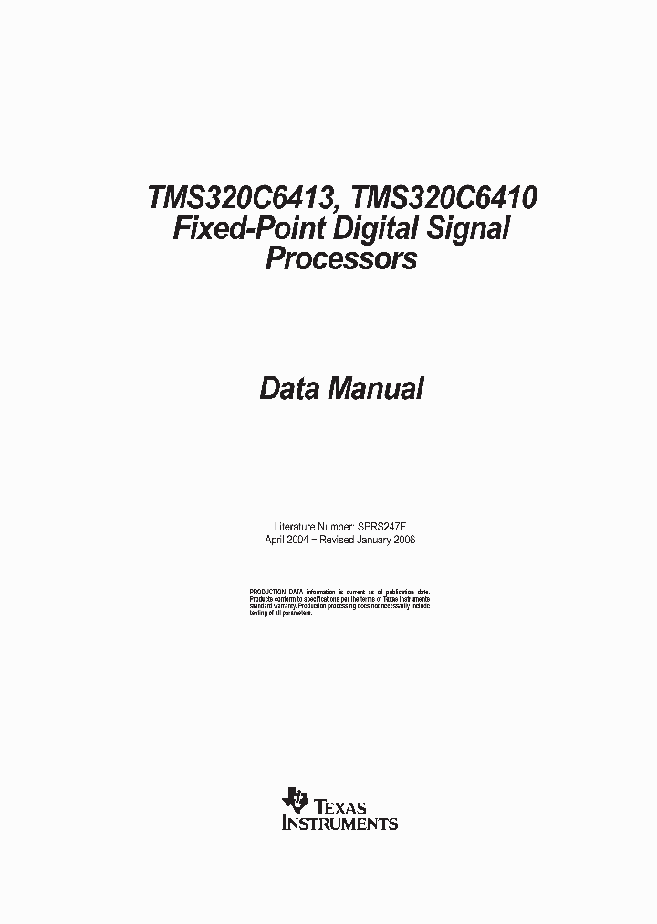 TMS320C6413ZTS500_9074520.PDF Datasheet