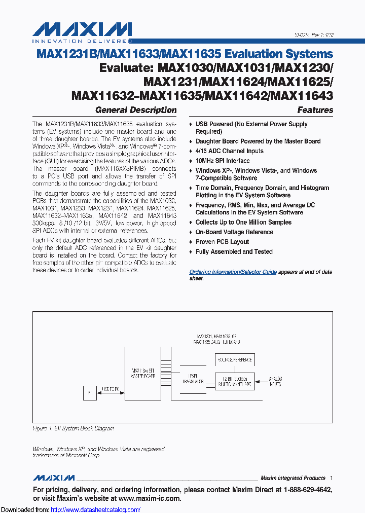 MAX1231BEVSYS_9075019.PDF Datasheet