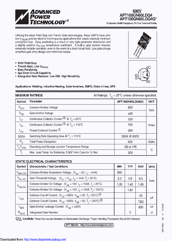 APT100GN60LDQ4G_9076630.PDF Datasheet