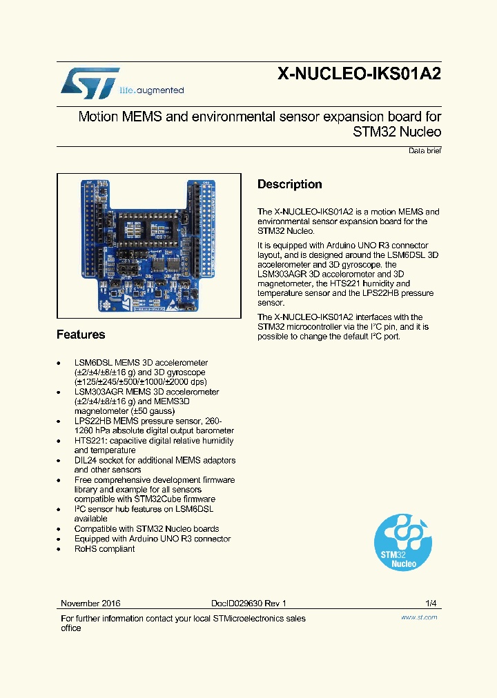 X-NUCLEO-IKS01A2_9076757.PDF Datasheet