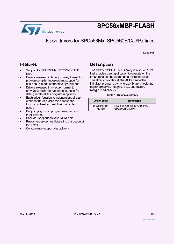 SPC56XMBP-FLASH_9080569.PDF Datasheet