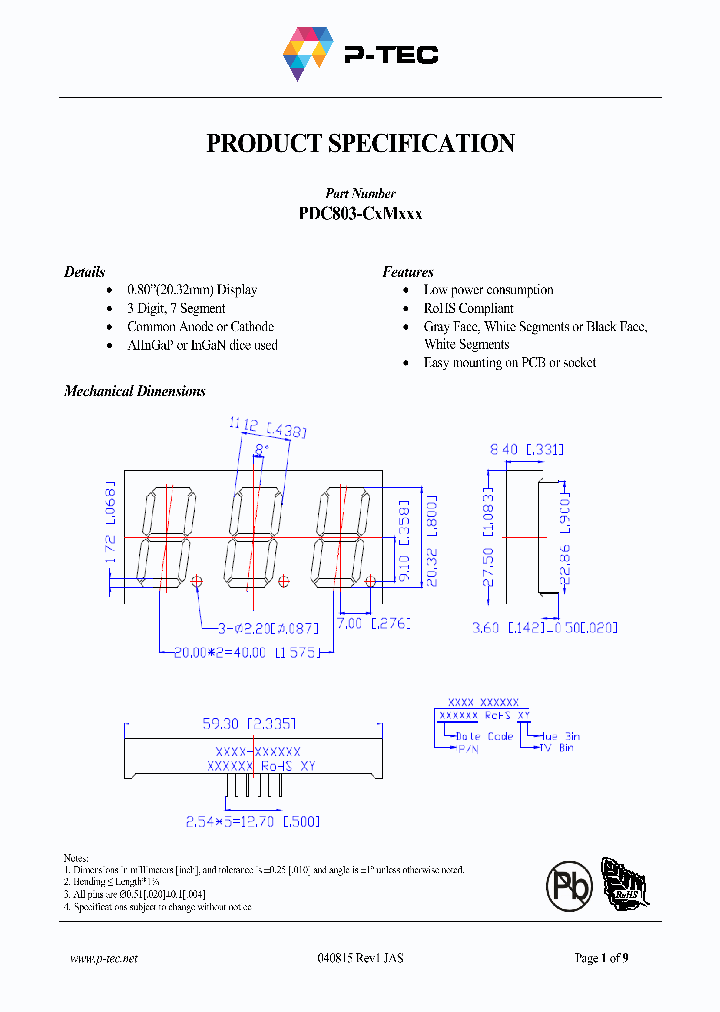 PDC803-CXMR02_9081623.PDF Datasheet