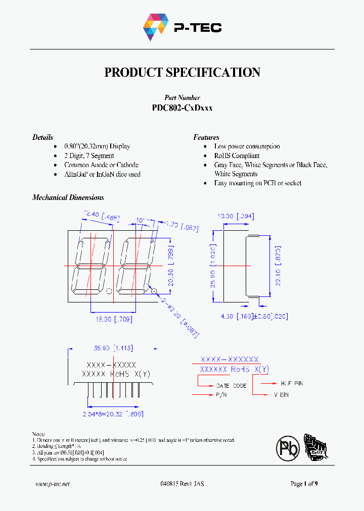 PDC802-CXDG05_9081613.PDF Datasheet