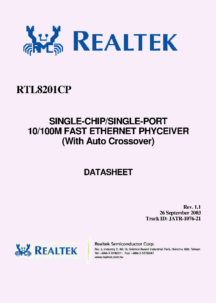 RTL8201CP_9085150.PDF Datasheet