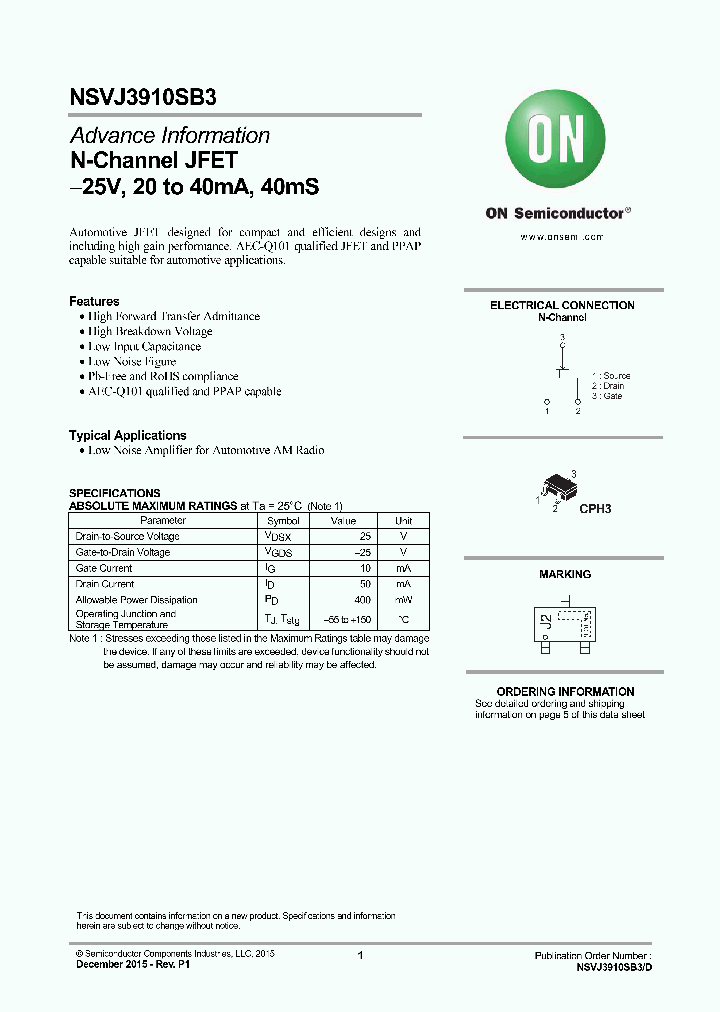 NSVJ3910SB3T1G_9085439.PDF Datasheet