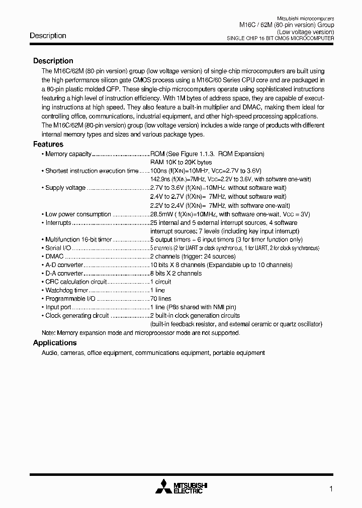 M30625FGMGP_9085691.PDF Datasheet