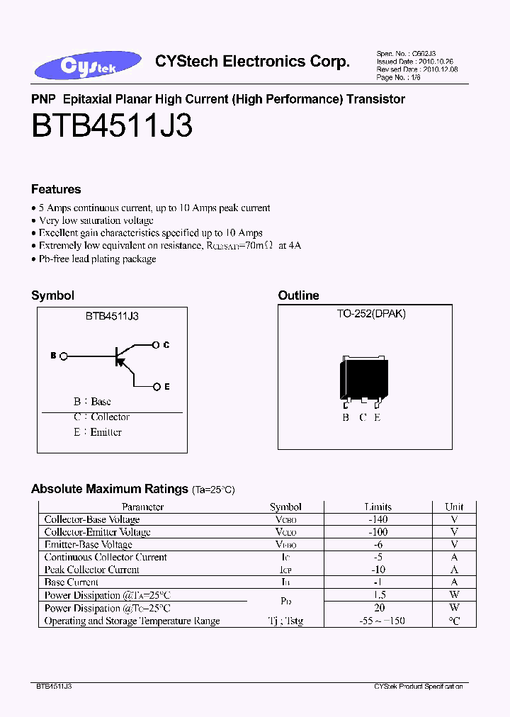 BTB4511J3_9086121.PDF Datasheet