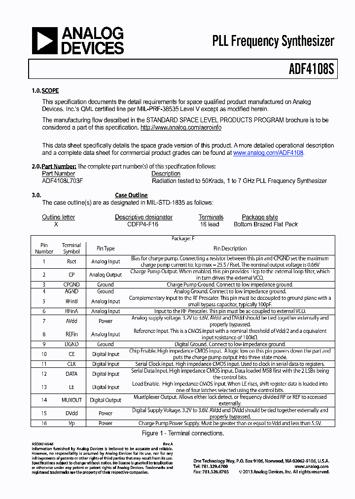 ADF4108S_9087582.PDF Datasheet Download --- IC-ON-LINE
