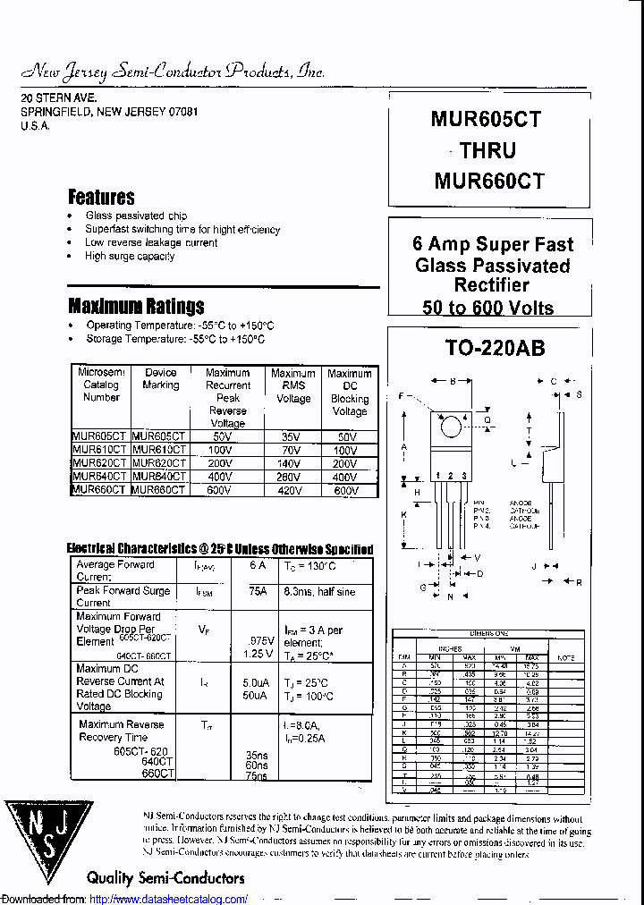 MUR610_9090923.PDF Datasheet