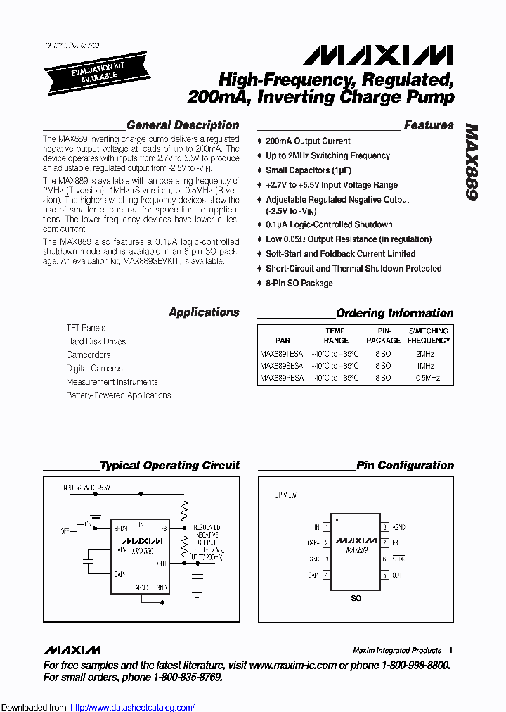 MAX889RESAT_9093723.PDF Datasheet