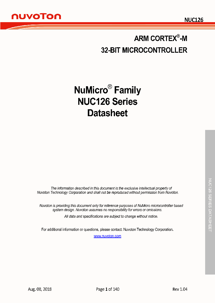 NUC126NG4AE_9099074.PDF Datasheet