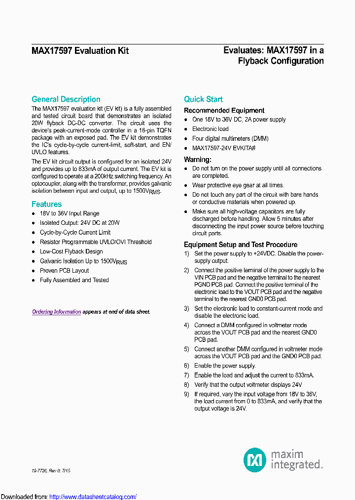 MAX17597FBEVKIT_9099458.PDF Datasheet