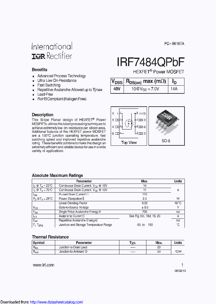IRF7484QTRPBF_9100158.PDF Datasheet