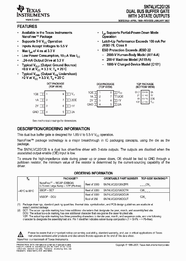 SN74LVC2G126DCUR_9100723.PDF Datasheet