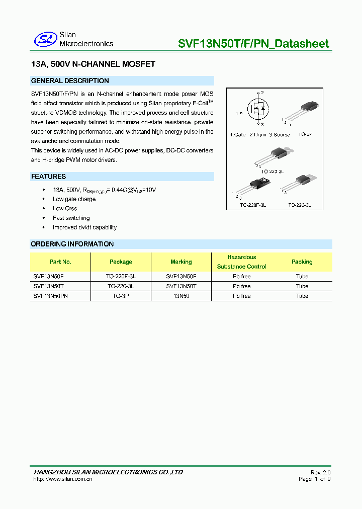 SVF13N50F_9110442.PDF Datasheet