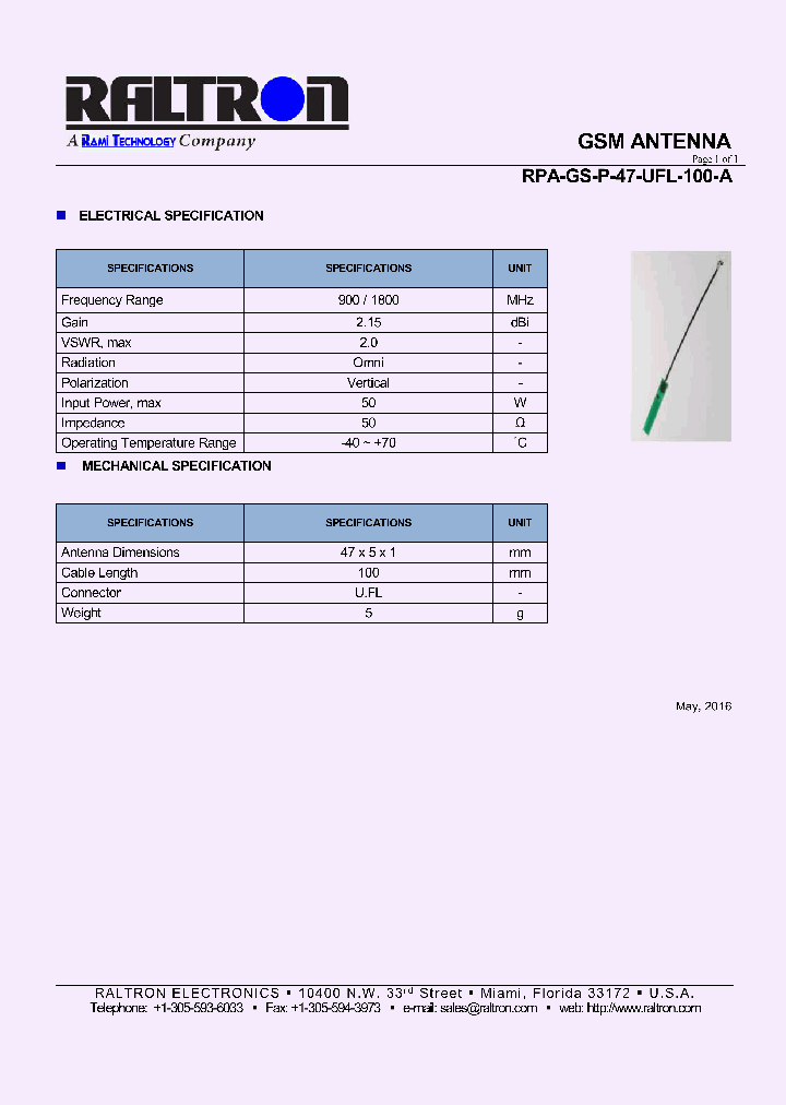 RPA-GS-P-47-UFL-100-A_9114194.PDF Datasheet