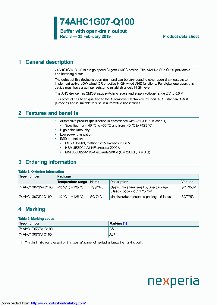 74AHC1G07GV-Q100_9123993.PDF Datasheet